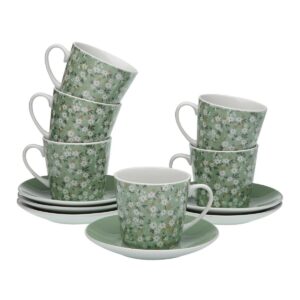 Teeset Versa Porzellan 9 x 14 x 14 cm 10,5 x 8 x 6 cm 14 x 14 x 2 cm Blomster 6 Stück