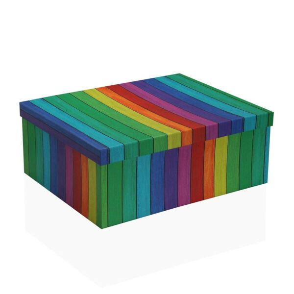 Satz stapelbarer Organizerboxen Versa Regenbogen Pappe 15 Stücke 35 x 16,5 x 43 cm – Bild 2