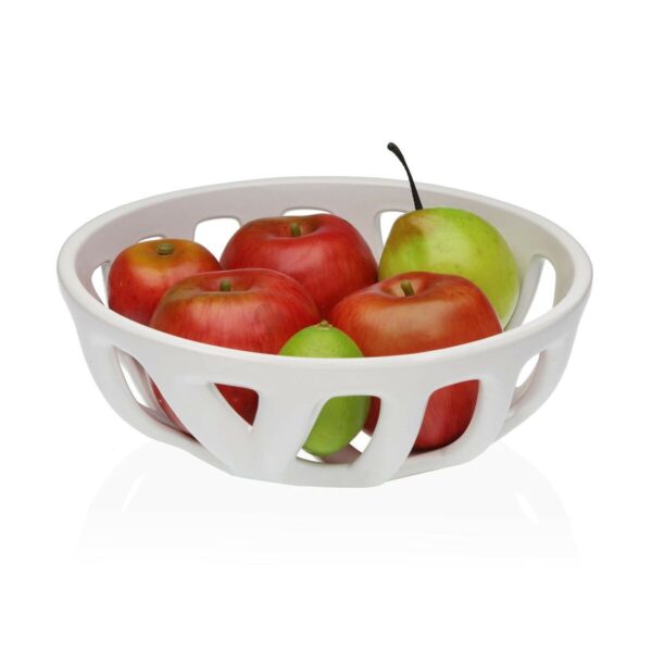 Obstschale Versa Weiß aus Keramik Dolomite 26,4 x 8,5 x 26,4 cm – Bild 2