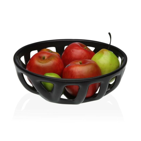 Obstschale Versa Schwarz aus Keramik Dolomite 26,4 x 8,5 x 26,4 cm – Bild 2
