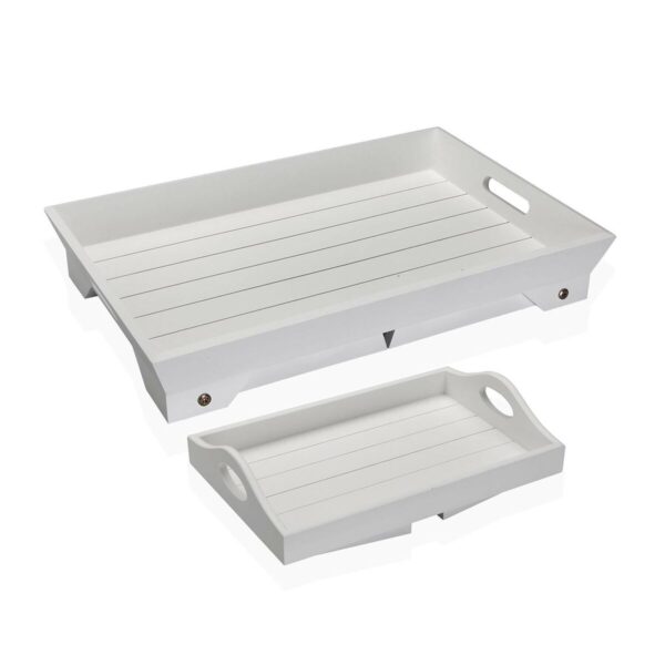 Tablettset Versa Weiß Holz MDF 32 x 24 x 48 cm – Bild 4