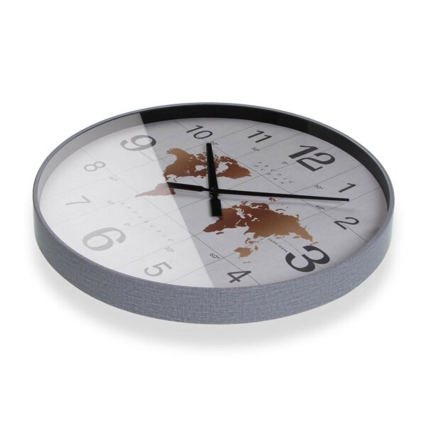 Wanduhr Versa Metall Weltkarte 4,7 x 50,8 x 50,8 cm – Bild 2