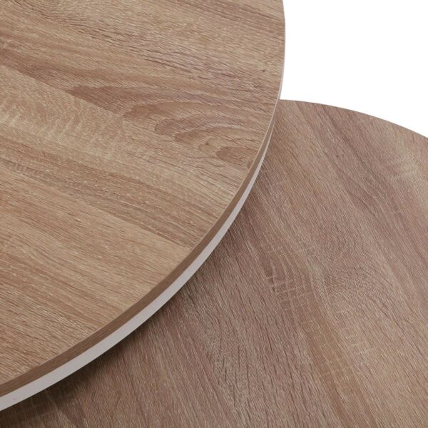 Satz mit 2 Tischen Versa Aurea Weiß 48 x 48 x 42 cm 80 x 80 x 48 cm – Bild 2