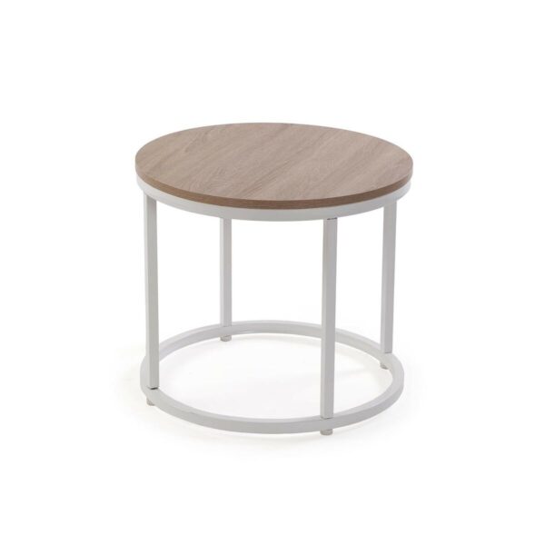 Satz mit 2 Tischen Versa Aurea Weiß 48 x 48 x 42 cm 80 x 80 x 48 cm – Bild 4
