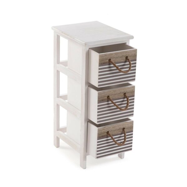 Schubladenschrank Versa Tabo Textil Paulonia-Holz 32 x 63 x 26 cm – Bild 2