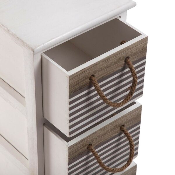 Schubladenschrank Versa Tabo Textil Paulonia-Holz 32 x 81 x 26 cm – Bild 3