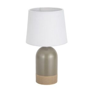 Tischlampe Versa Duo Leinen aus Keramik 40 W 18 x 32,5 cm