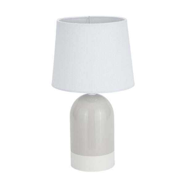 Tischlampe Versa Duo Beige Leinen aus Keramik 40 W 18 x 32,5 cm