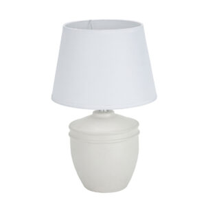 Tischlampe Versa Aurelia Weiß Baumwolle aus Keramik 40 W 20 x 31,5 cm