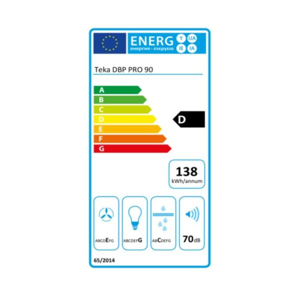 Konventioneller Rauchfang Teka DBP90PRO 90 cm 613 m3/h 68 dB 236W Stahl – Bild 3