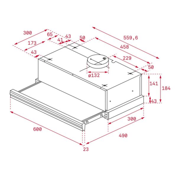 Konventioneller Rauchfang Teka CNL6415BK 60 cm 385 m3/h 64 dB 110W – Bild 2