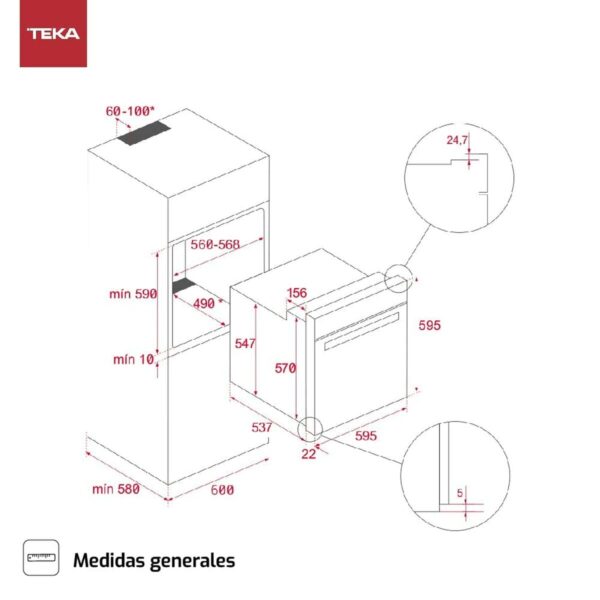Pyrolytherd Teka HSB620P 3552 W 70 L – Bild 2