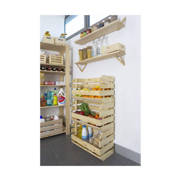Stapelbare Organizer-Box Astigarraga 60 x 28,5 x 35,3 cm Holz Kiefer – Bild 3