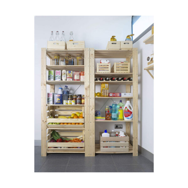 Stapelbare Organizer-Box Astigarraga 60 x 28,5 x 35,3 cm Holz Kiefer – Bild 4