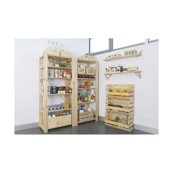 Stapelbare Organizer-Box Astigarraga 60 x 28,5 x 35,3 cm Holz Kiefer – Bild 6