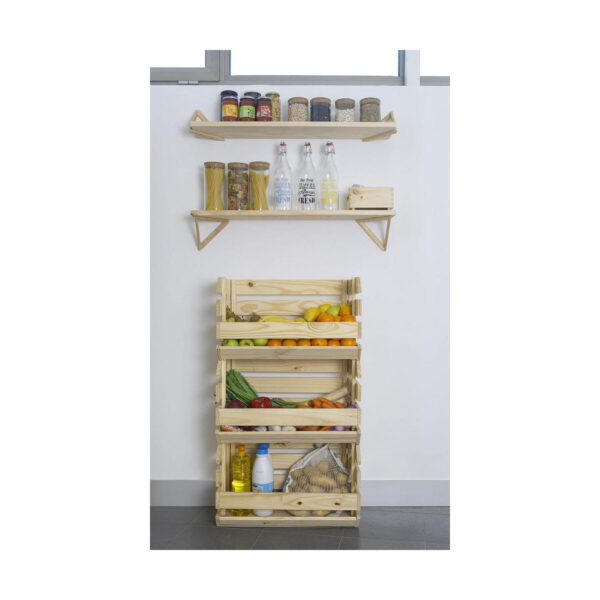 Stapelbare Organizer-Box Astigarraga 60 x 28,5 x 35,3 cm Holz Kiefer – Bild 7