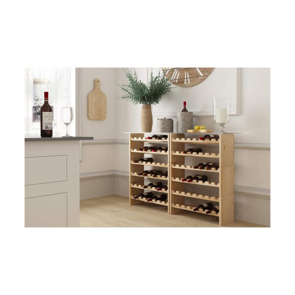 Flaschenregal Astigarraga Merlot Braun Kiefer (68,8 x 25 x 30 cm) – Bild 3