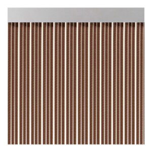 Vorhang Acudam S-350 Türen Braun Außenbereich PVC Aluminium Bänder 90 x 210 cm