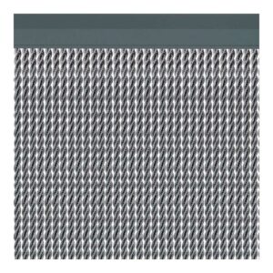 Vorhang Acudam Manacor Türen Silberfarben Außenbereich PVC Aluminium 90 x 210 cm