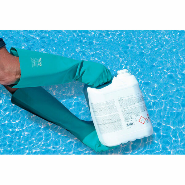 Arbeitshandschuhe JUBA grün Satin Nitril Schwimmbad – Bild 2