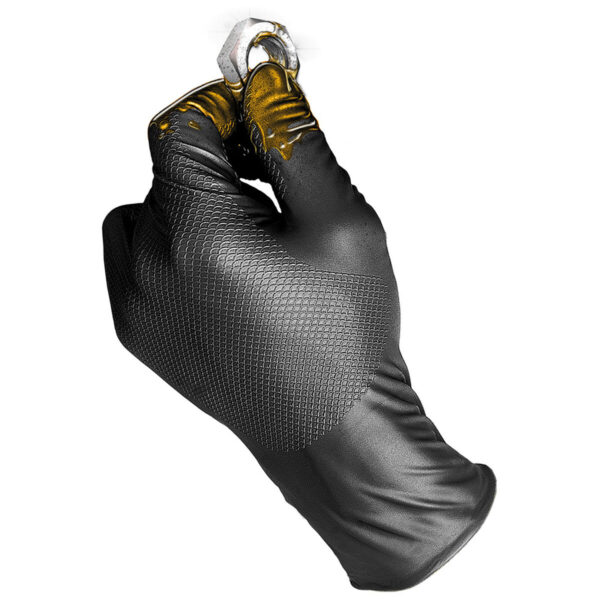Einweghandschuhe JUBA Schwarz Puderfrei Box (50 Stück) – Bild 2
