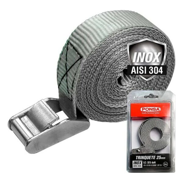 Ratsche Ponsa 027,207,025,503 Grau 25 mm x 3 m – Bild 2