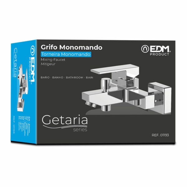 Mischbatterie EDM 01193 Getaria Edelstahl Messing Zink 21 x 15,3 x 9,3 cm Badewanne – Bild 3