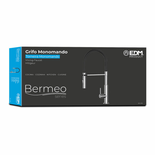 Mischbatterie EDM 01196 BERMEO Silberfarben Messing Zink – Bild 3