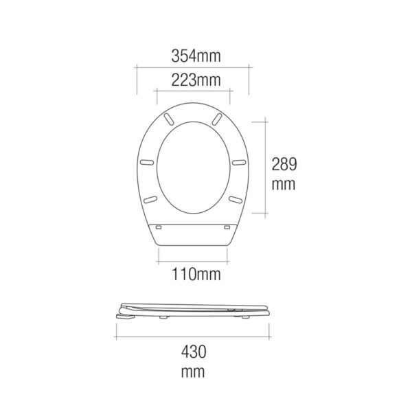 Toilettenabdeckung EDM 01511 Weiß PVC – Bild 2