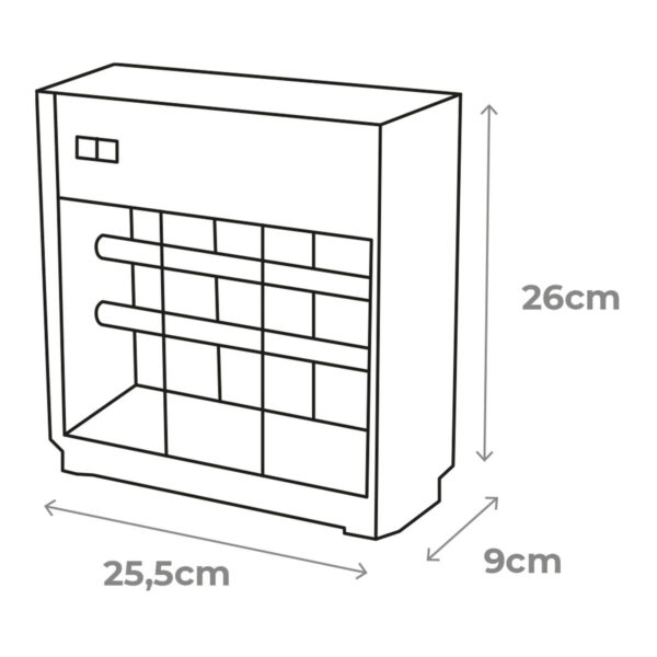 Tötet elektrische Insekten EDM 06011 Schwarz Silberfarben 12 W 25,5 x 9 x 26 cm Professionell – Bild 2