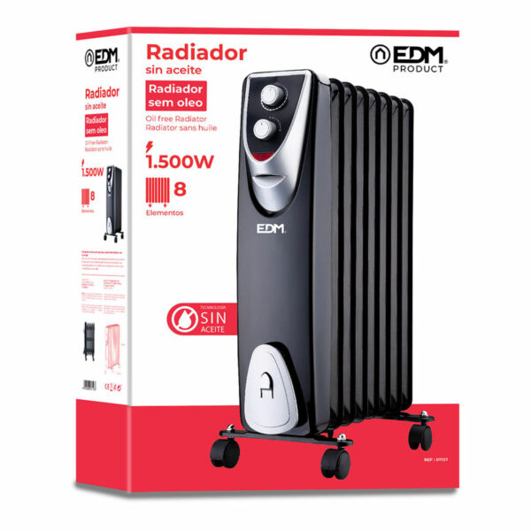 Heizkörper EDM 07127 Black Edition Schwarz/Grau 1500 W – Bild 2