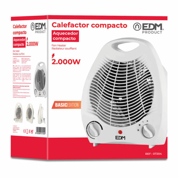Vertikaler Heizkörper EDM 07204 Weiß 1000-2000 W 1000 - 2000 W – Bild 3