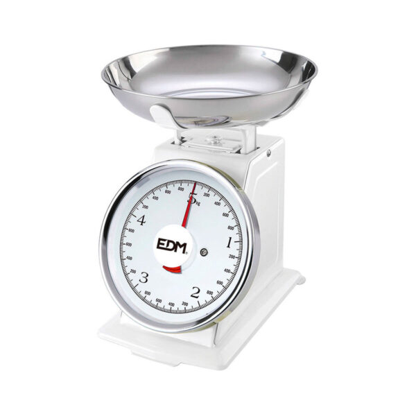 Retro-Küchenwaage EDM 07523 Weiß 5 kg – Bild 2