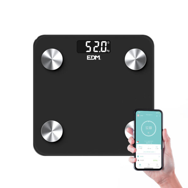 Digitale Personenwaage EDM 07613 Body Composition Schwarz 180 kg – Bild 2