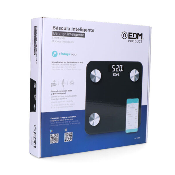 Digitale Personenwaage EDM 07613 Body Composition Schwarz 180 kg – Bild 5