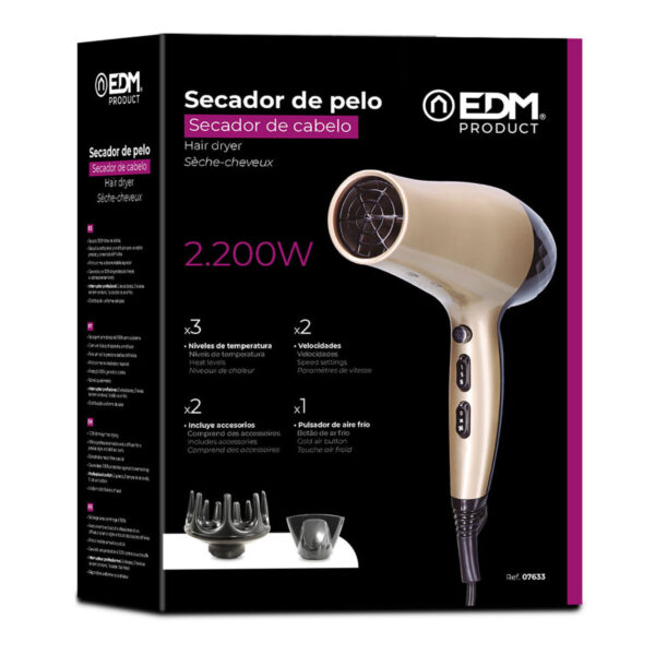 Föhn EDM 07633 2200 W Bunt – Bild 2