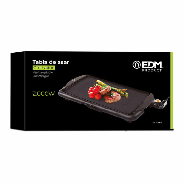 Glatte Grill-Palcha EDM 07663 Schwarz 2000 W – Bild 2