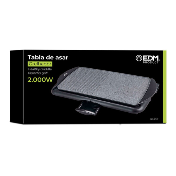Grillplatte EDM 07667 Schwarz/Grau 2000 W – Bild 2