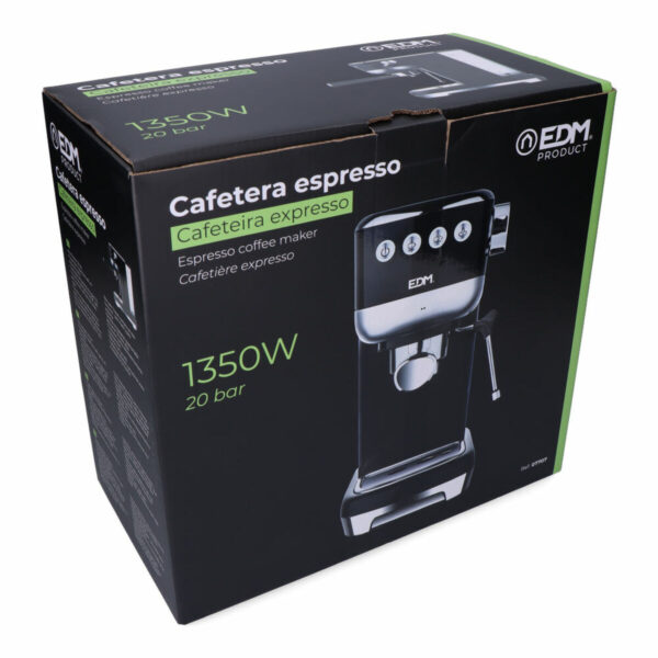 Manuelle Express-Kaffeemaschine EDM 07707 Schwarz 2 Kopper 1,3 L – Bild 4