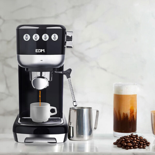 Manuelle Express-Kaffeemaschine EDM 07707 Schwarz 2 Kopper 1,3 L – Bild 5
