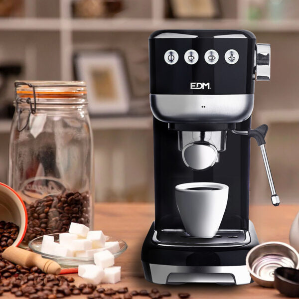 Manuelle Express-Kaffeemaschine EDM 07707 Schwarz 2 Kopper 1,3 L – Bild 6