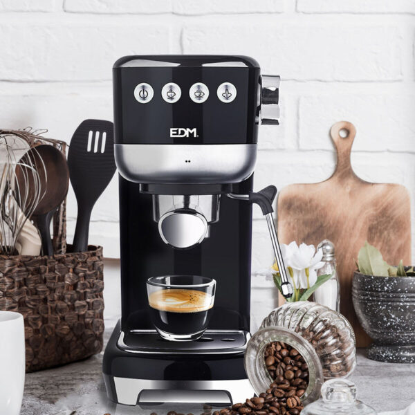 Manuelle Express-Kaffeemaschine EDM 07707 Schwarz 2 Kopper 1,3 L – Bild 7