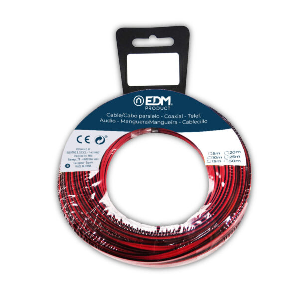 Audiokabel EDM 28019 Schwarz Rot Rot/Schwarz 2 x 1,5 mm 15 m – Bild 2