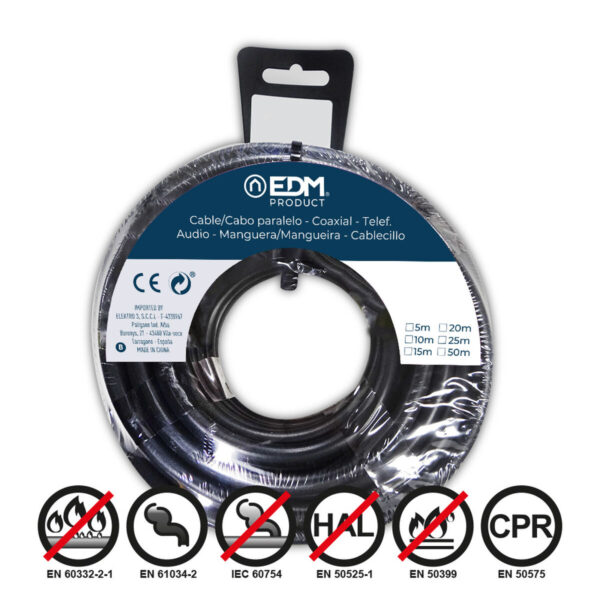Kabel EDM 28501 Schwarz 4 mm 4 x 1,5 mm 25 m – Bild 2