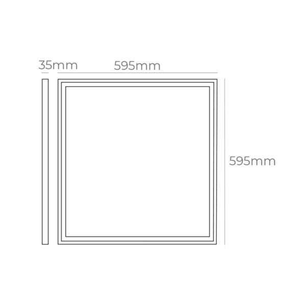 Deckenlampe EDM 31623 Kunststoff 40 W 59,5 x 59,5 x 3,5 cm – Bild 4