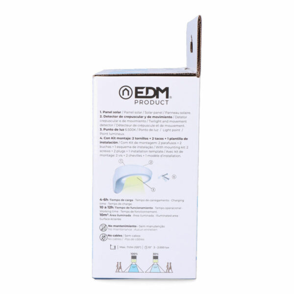 LED-Deckenleuchte EDM 31853 Weiß 2 W 1,8 W 200 Lm 155 Lm Solar Bewegungsmelder (6500 K) – Bild 3