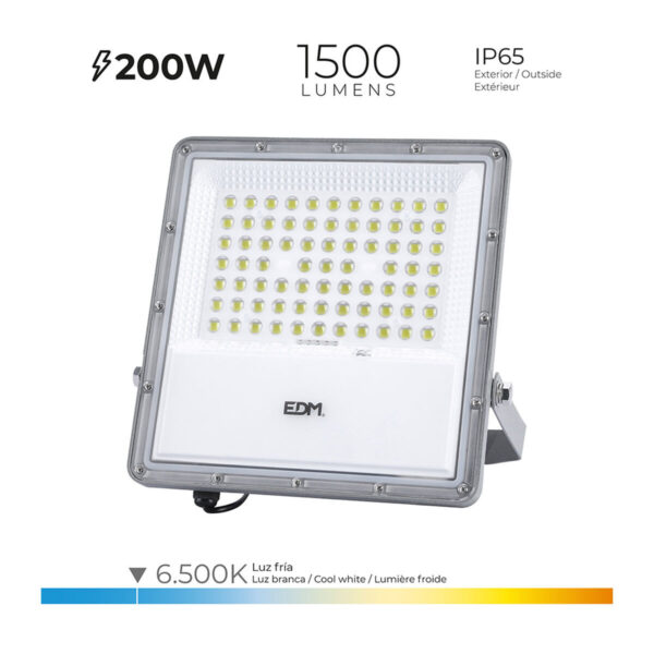 Flutlicht EDM 31855 200 W 1500 lm Fernbedienung Photovoltaische zelle (6500 K) – Bild 2