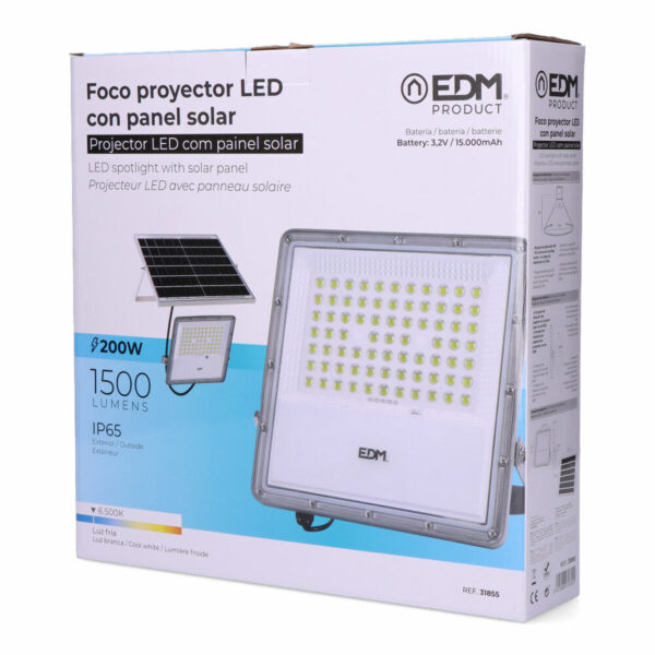 Flutlicht EDM 31855 200 W 1500 lm Fernbedienung Photovoltaische zelle (6500 K) – Bild 5
