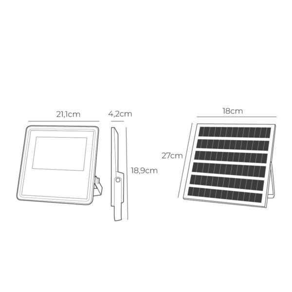 Flutlicht EDM 31856 Slim Grau 50 W 600 lm Solar (6500 K) – Bild 6