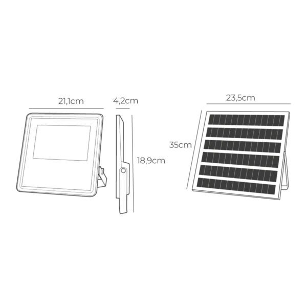 Flutlicht EDM 31857 Slim 100 W 1200 Lm Solar (6500 K) – Bild 6